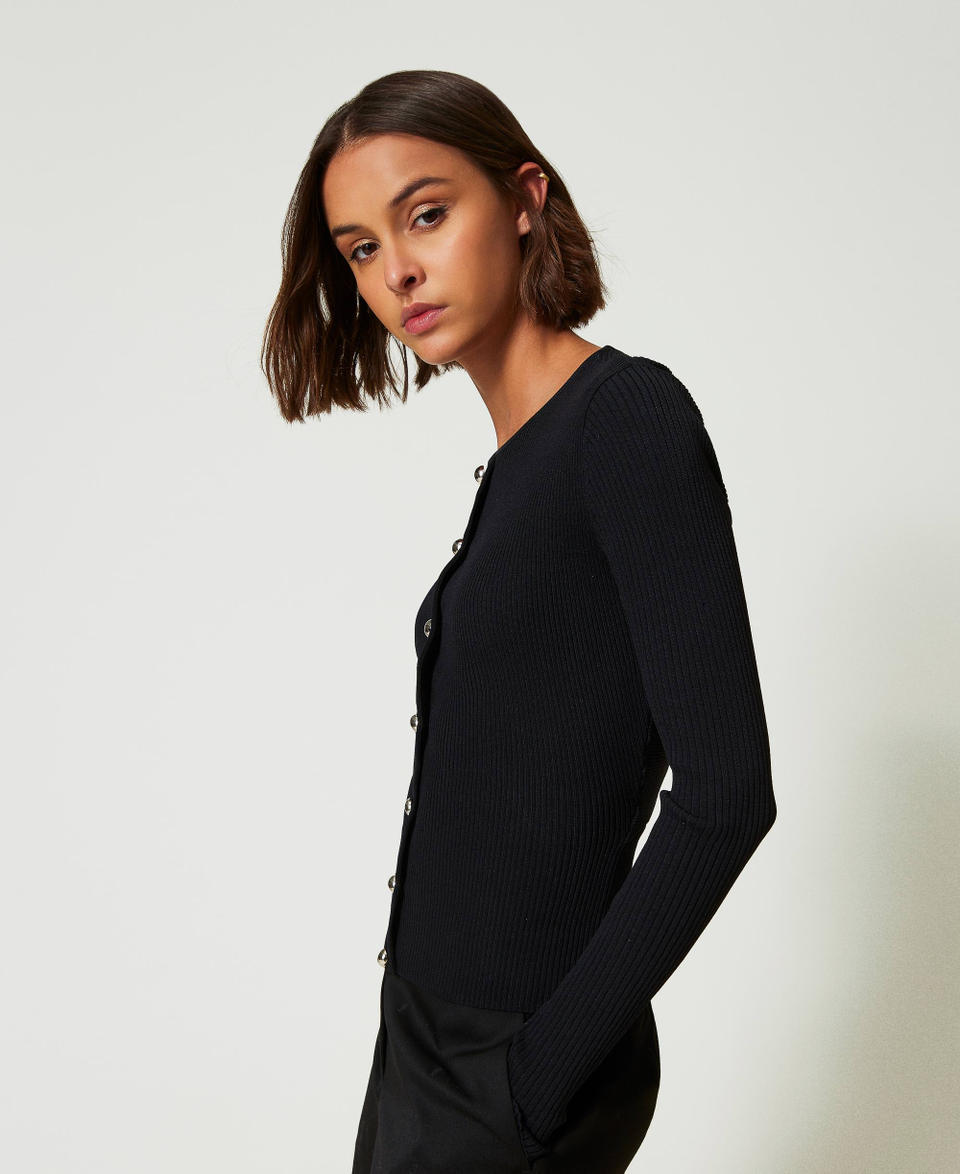 Twin Set Cardigan A Costine Con Borchie