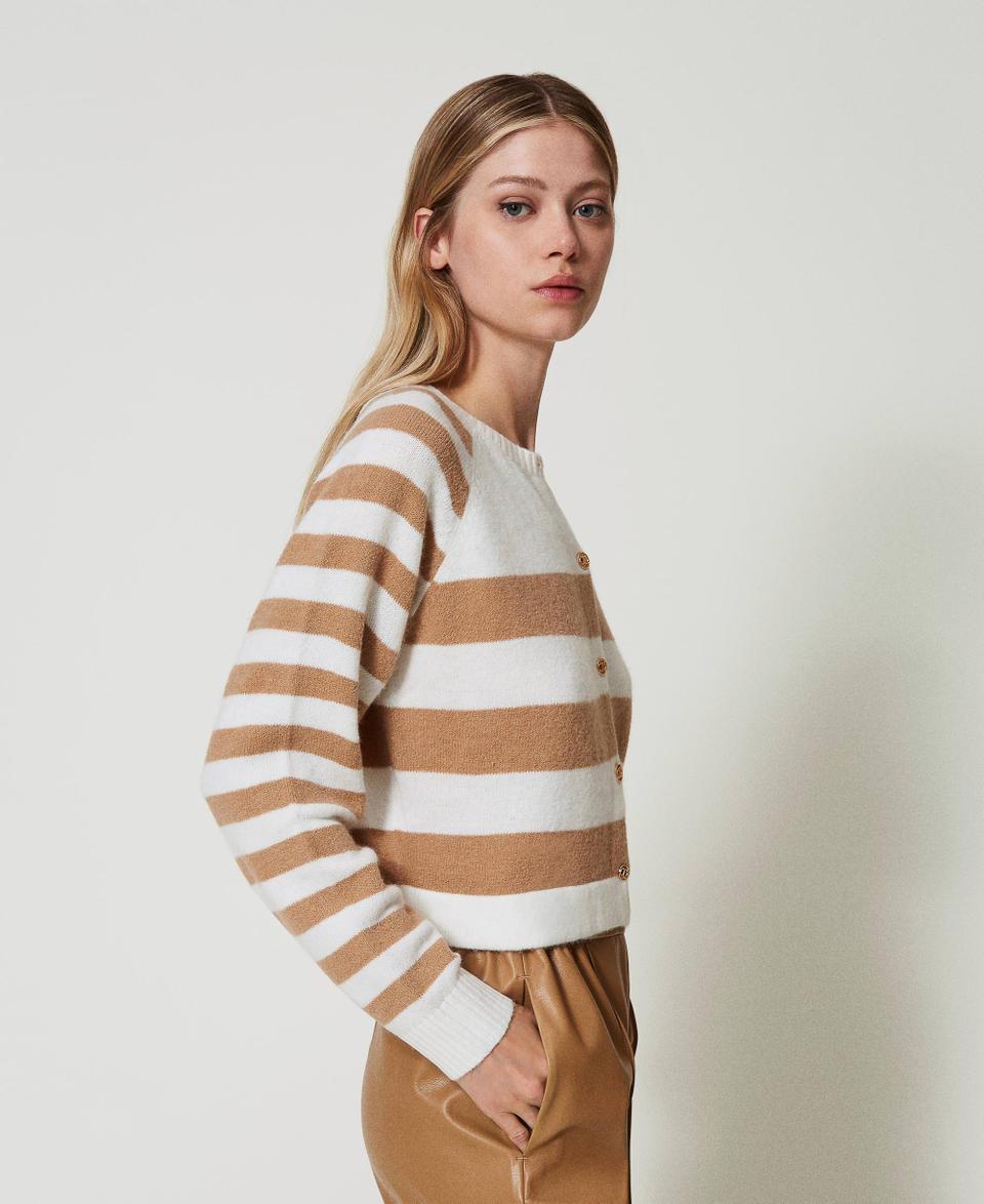 Twin Set Cardigan A Righe Bicolore