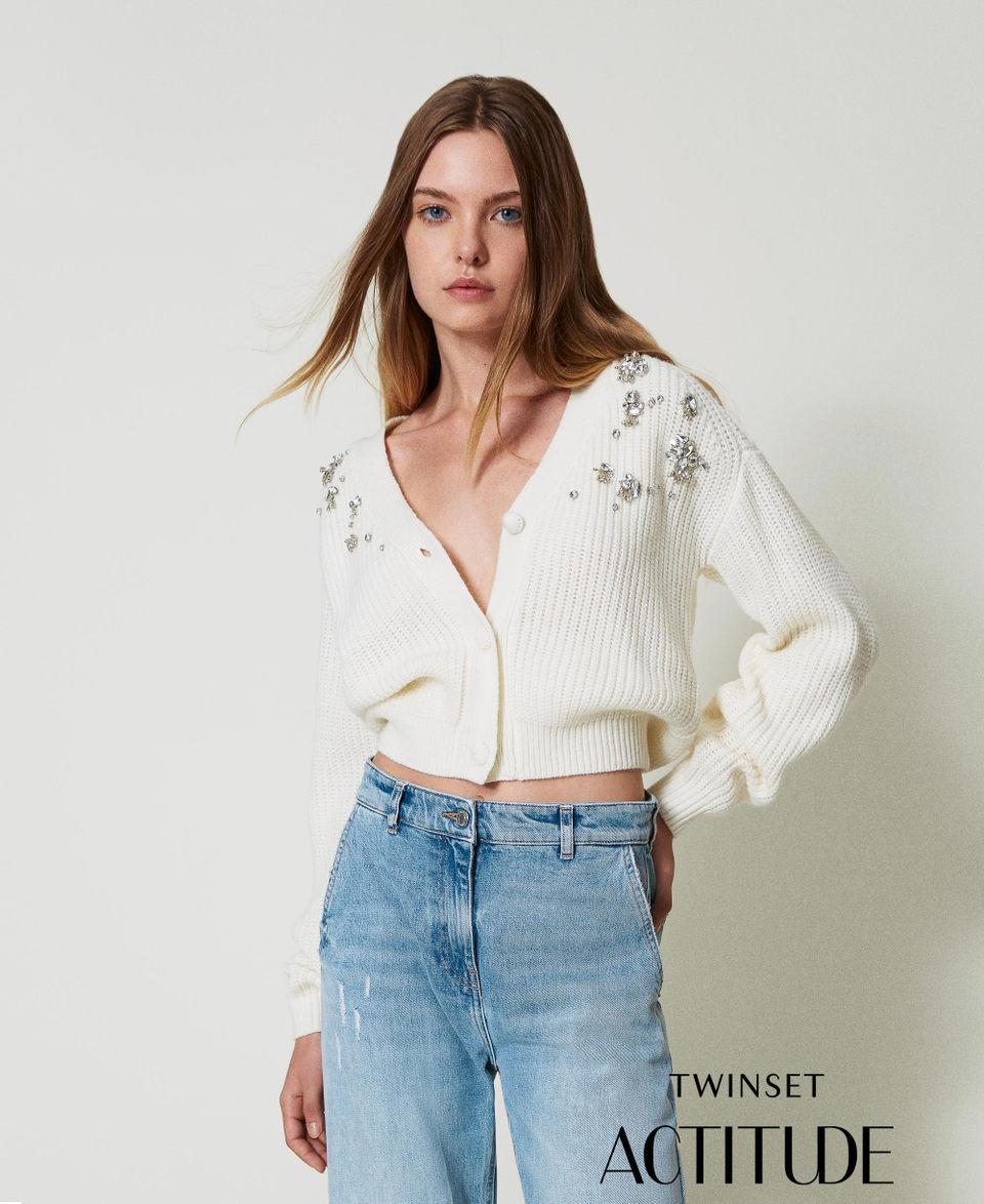 Twin Set Cardigan con ricami fatti a mano