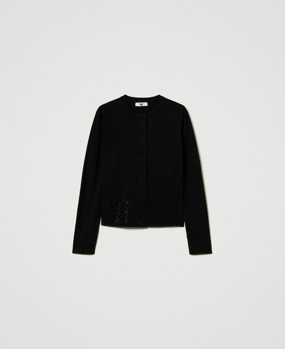 Twin Set Cardigan Con Strass In Dégradé