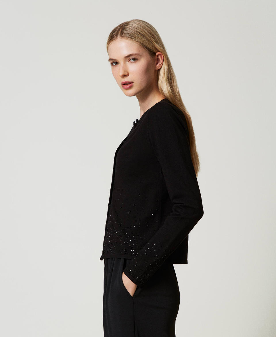 Twin Set Cardigan Con Strass In Dégradé