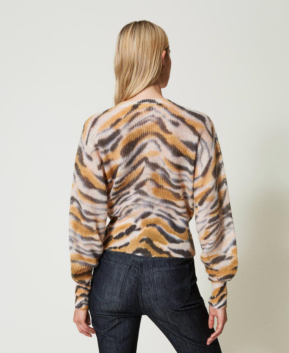 Twin Set Cardigan Doppio Uso In Lana E Alpaca