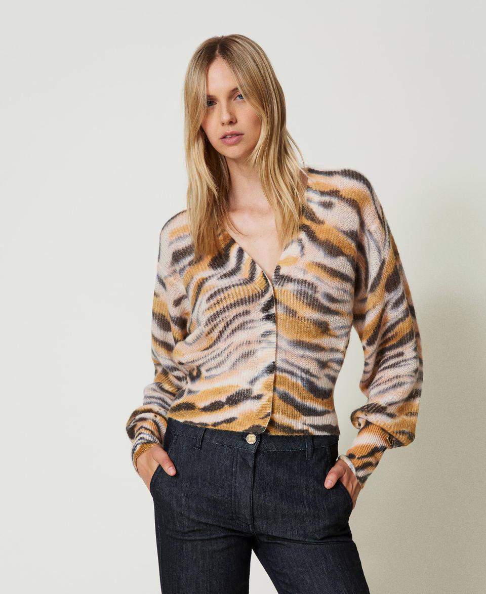 Twin Set Cardigan doppio uso in lana e alpaca