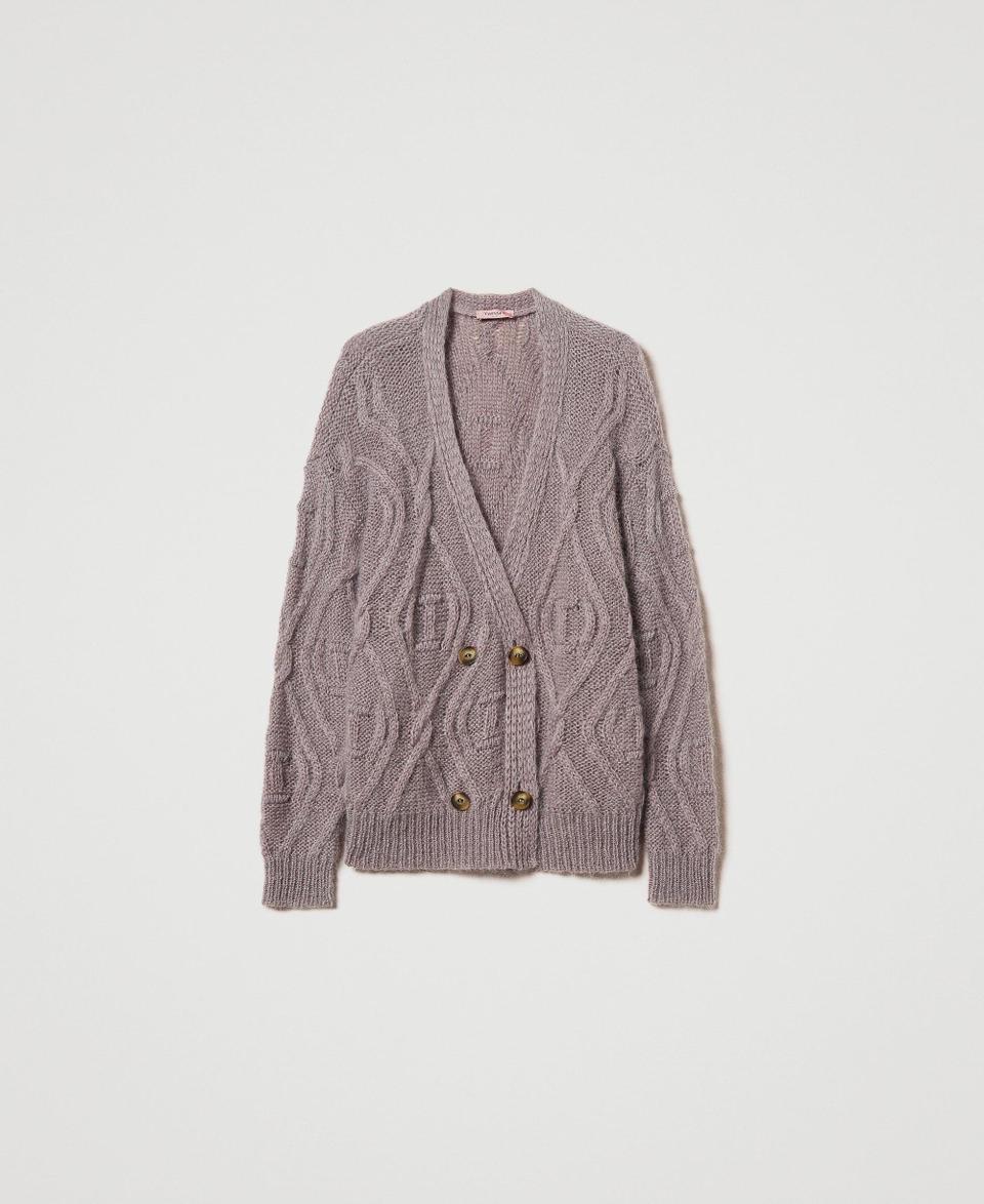 Twin Set Cardigan Doppiopetto In Misto Mohair