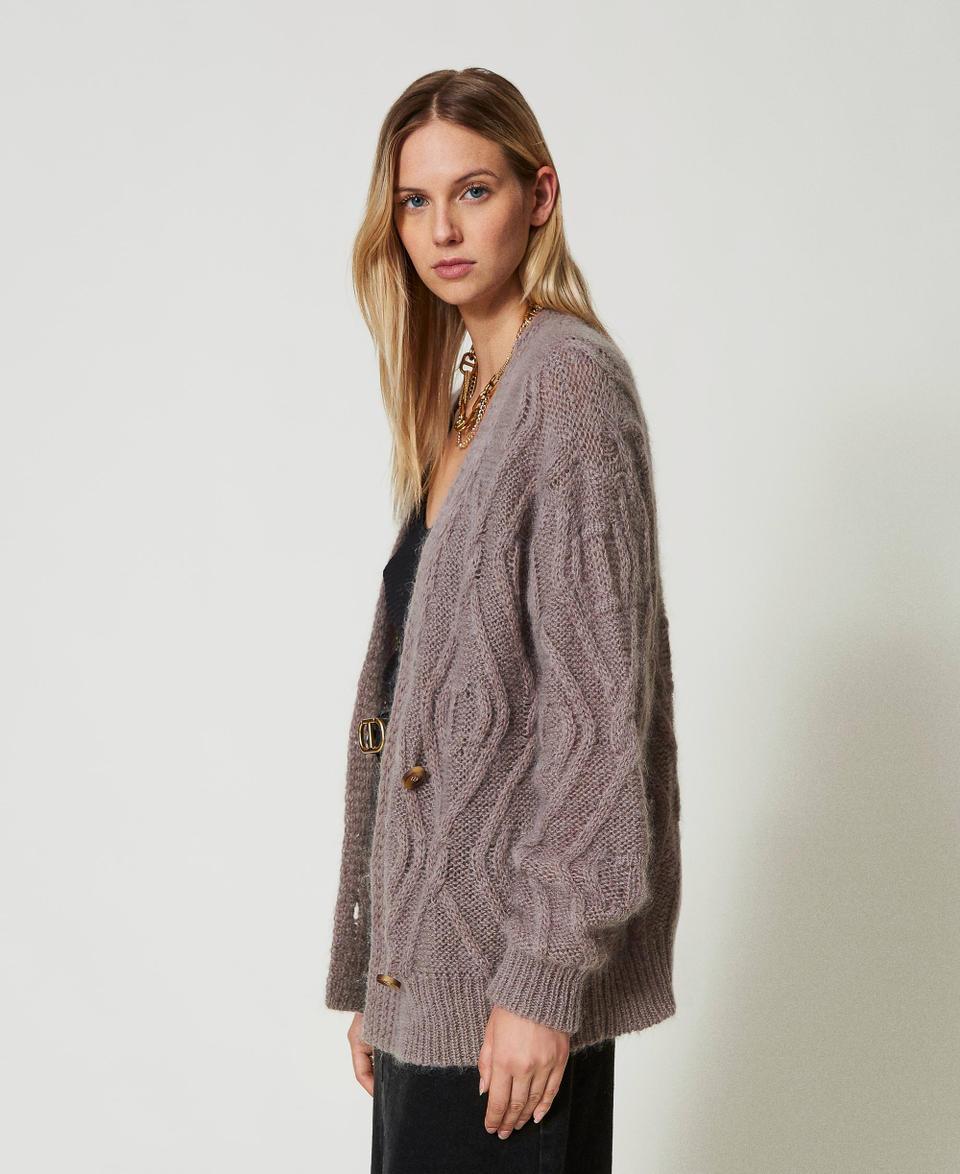 Twin Set Cardigan Doppiopetto In Misto Mohair