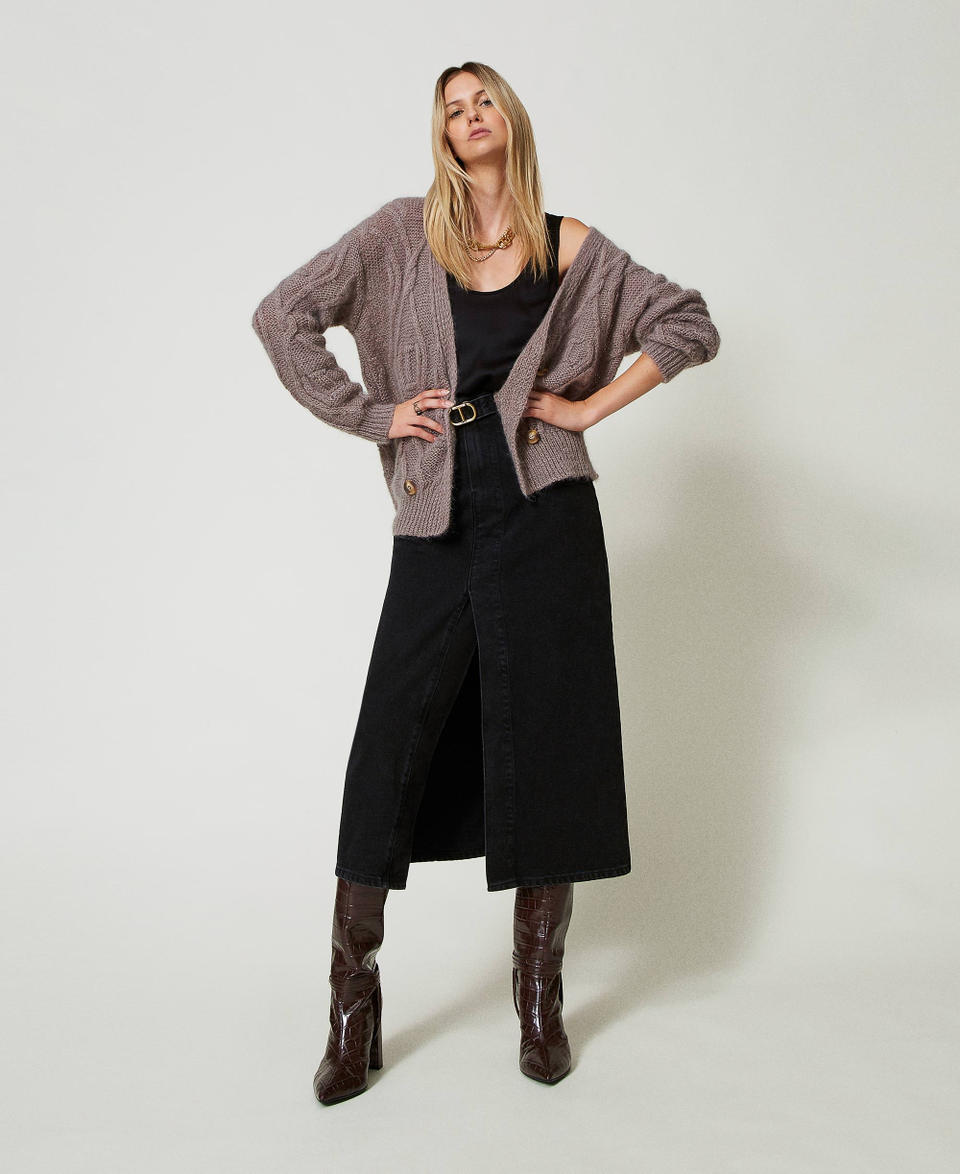 Twin Set Cardigan doppiopetto in misto mohair