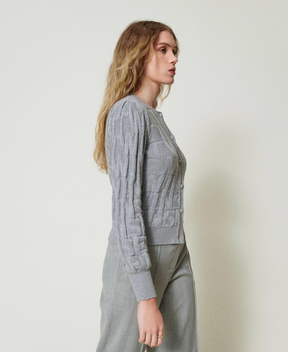 Twin Set Cardigan In Cotone E Cashmere Con Logo
