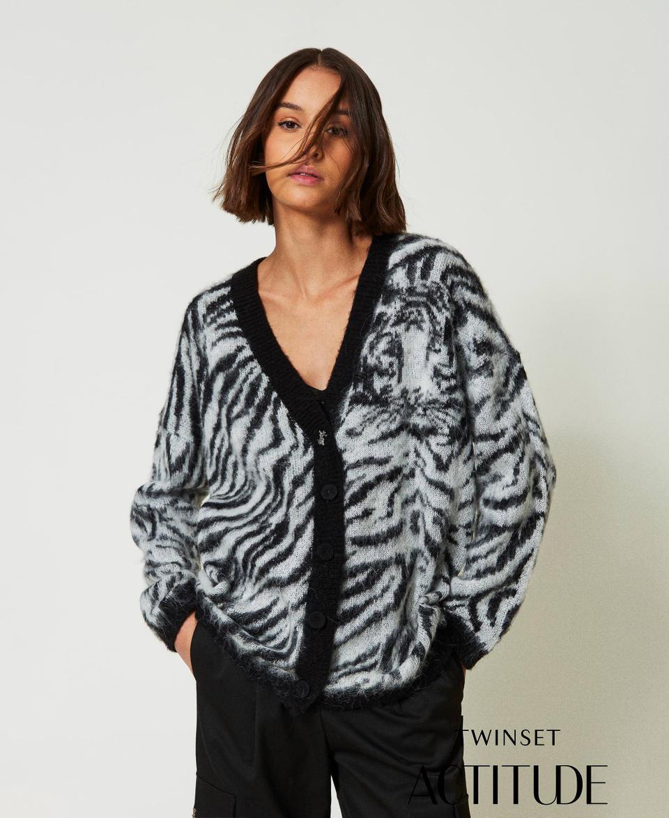 Twin Set Cardigan MYFO jacquard animalier