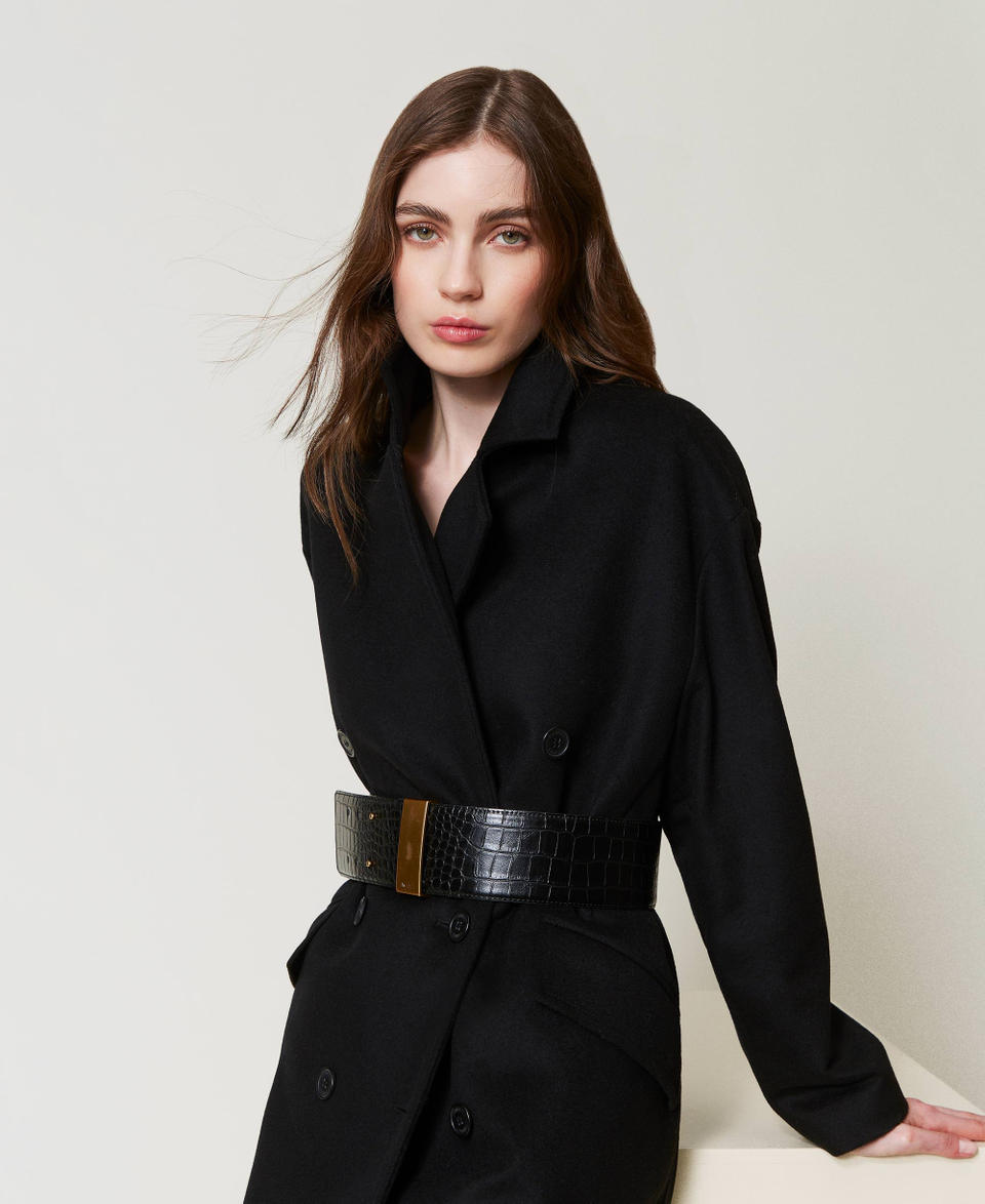 Twin Set Cintura A Vita Alta Con Stampa Cocco