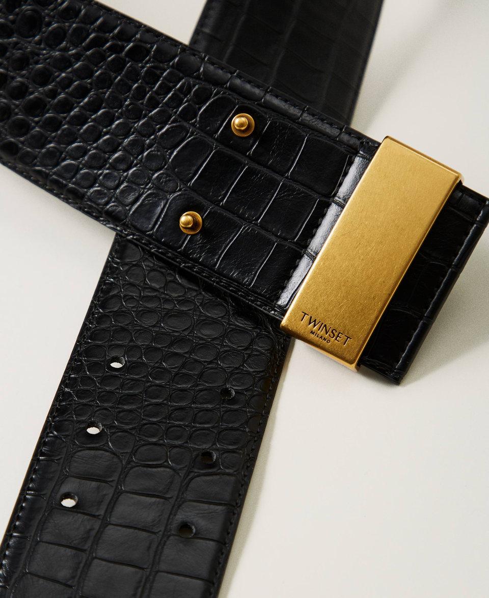 Twin Set Cintura A Vita Alta Con Stampa Cocco