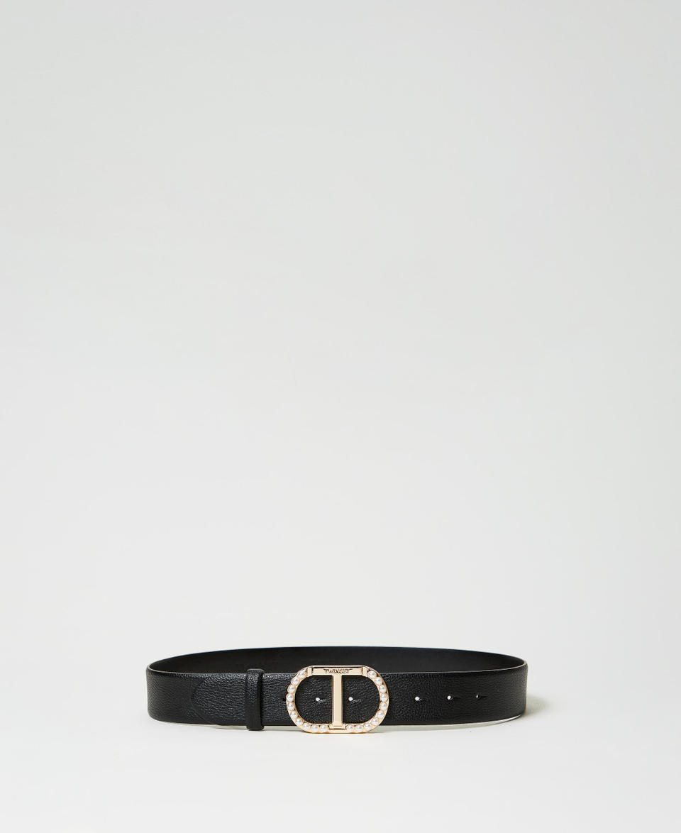 Twin Set Cintura con fibbia Oval T e perle