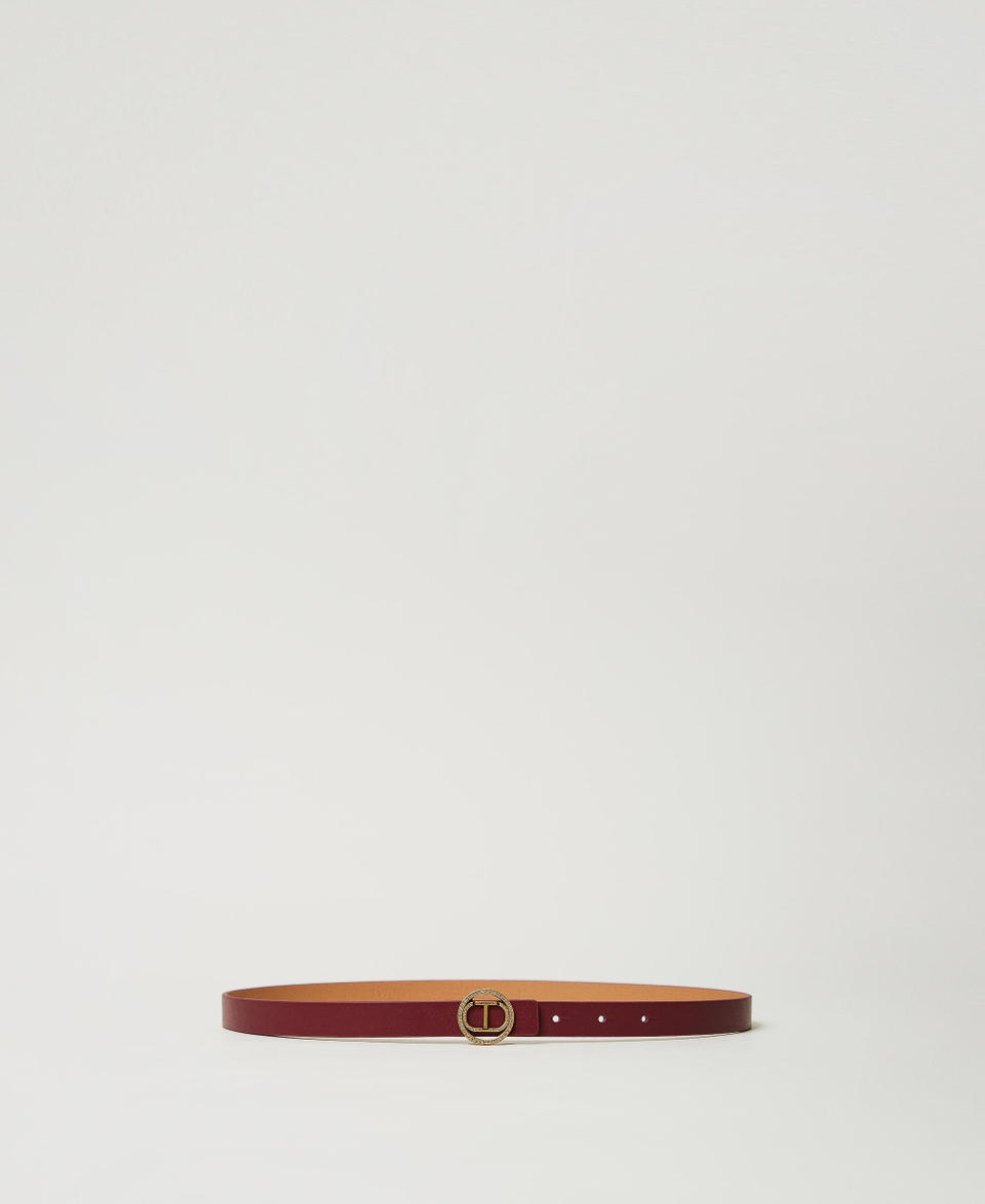Twin Set Cintura con fibbia Oval T e strass