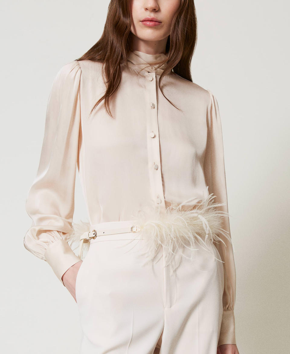 Twin Set Cintura Con Piume E Oval T