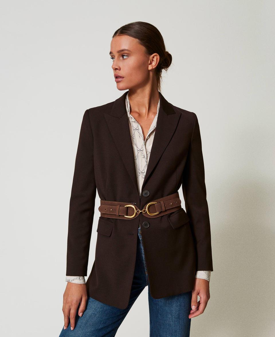 Twin Set Cintura In Pelle Con Morsetto