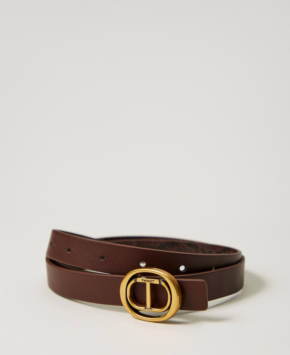 Twin Set Cintura Reversibile Con Stampa Snake