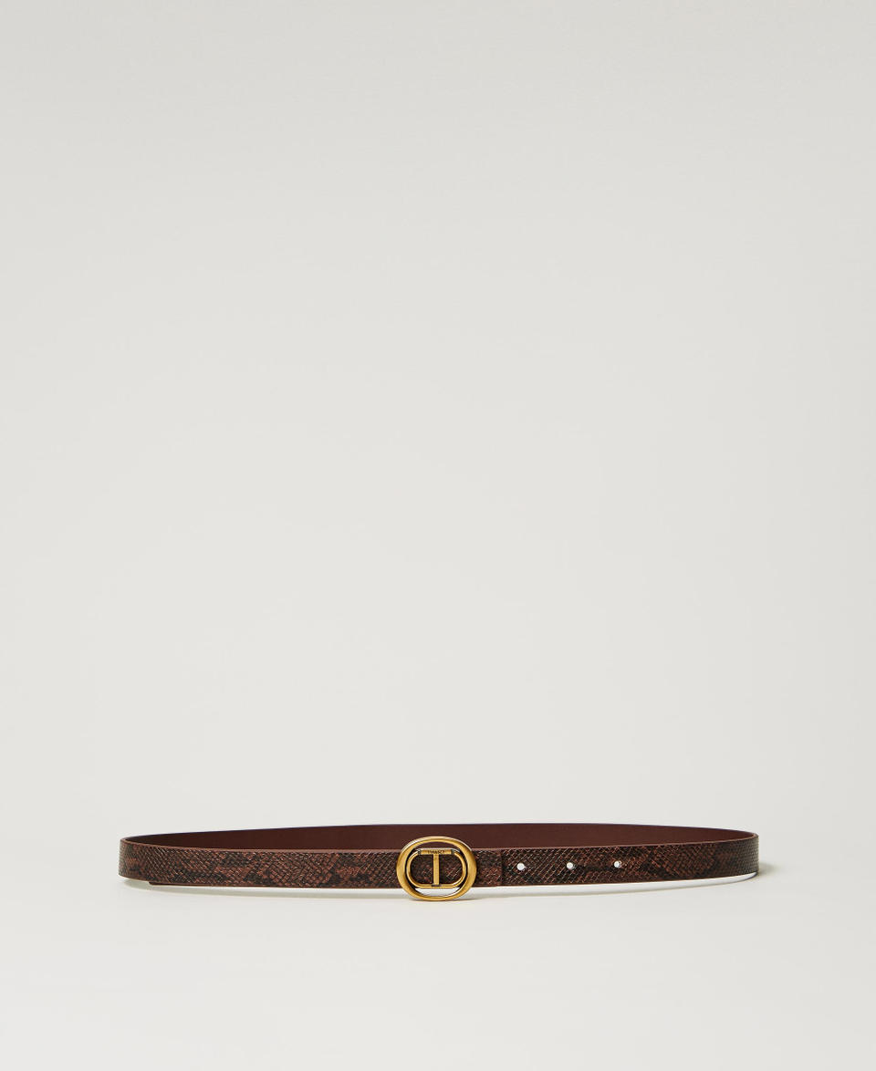 Twin Set Cintura reversibile con stampa snake