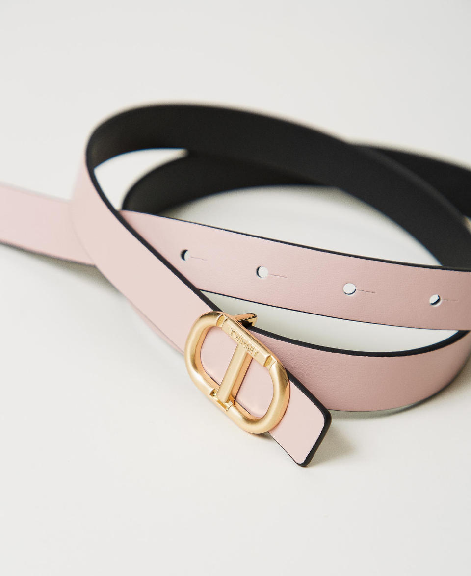 Twin Set Cintura Reversibile In Pelle Con Fibbia