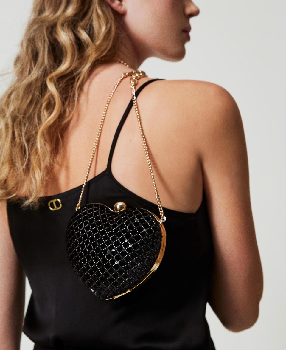 Twin Set Clutch 'Coup De Coeur' In Velluto Ricamato