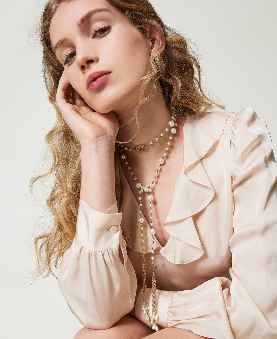 Twin Set Collana Regolabile Con Nappe Pendenti