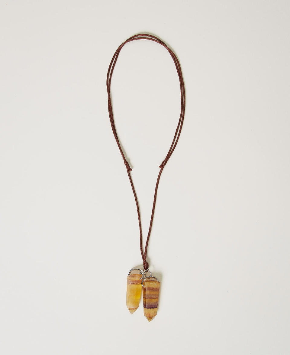 Twin Set Collana Regolabile Con Pietre Pendenti