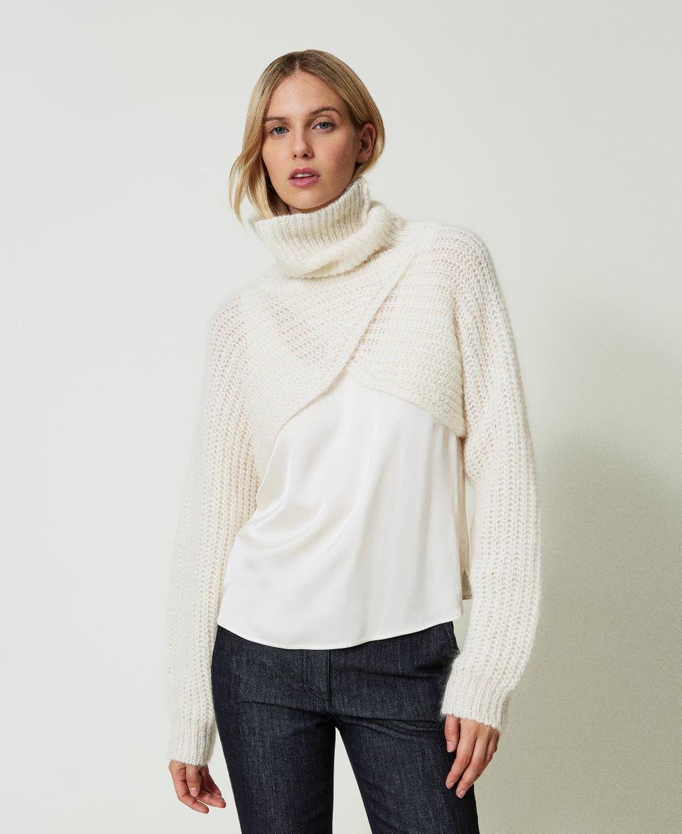 Twin Set Coprispalle in maglia misto mohair