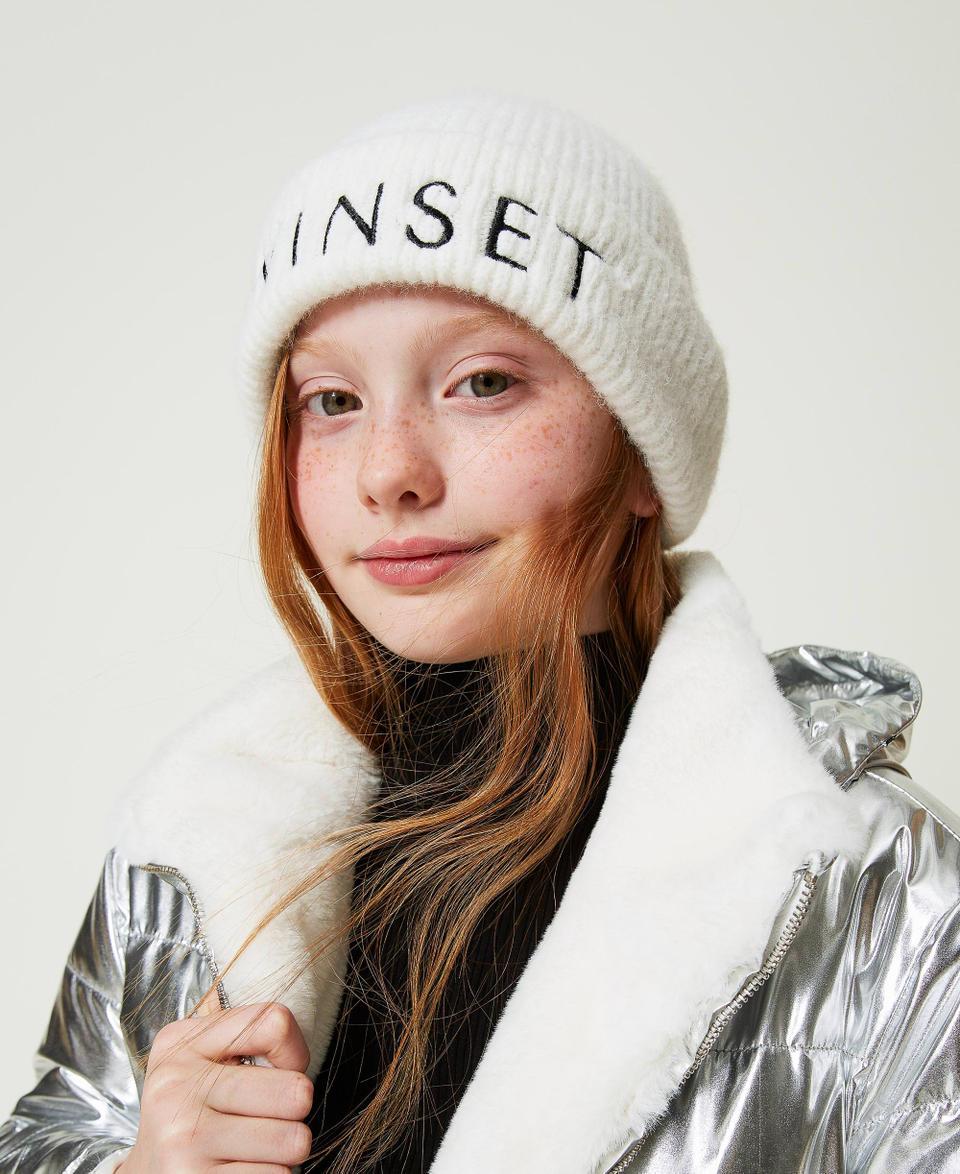 Twin Set Cuffia In Maglia Con Ricamo Logo