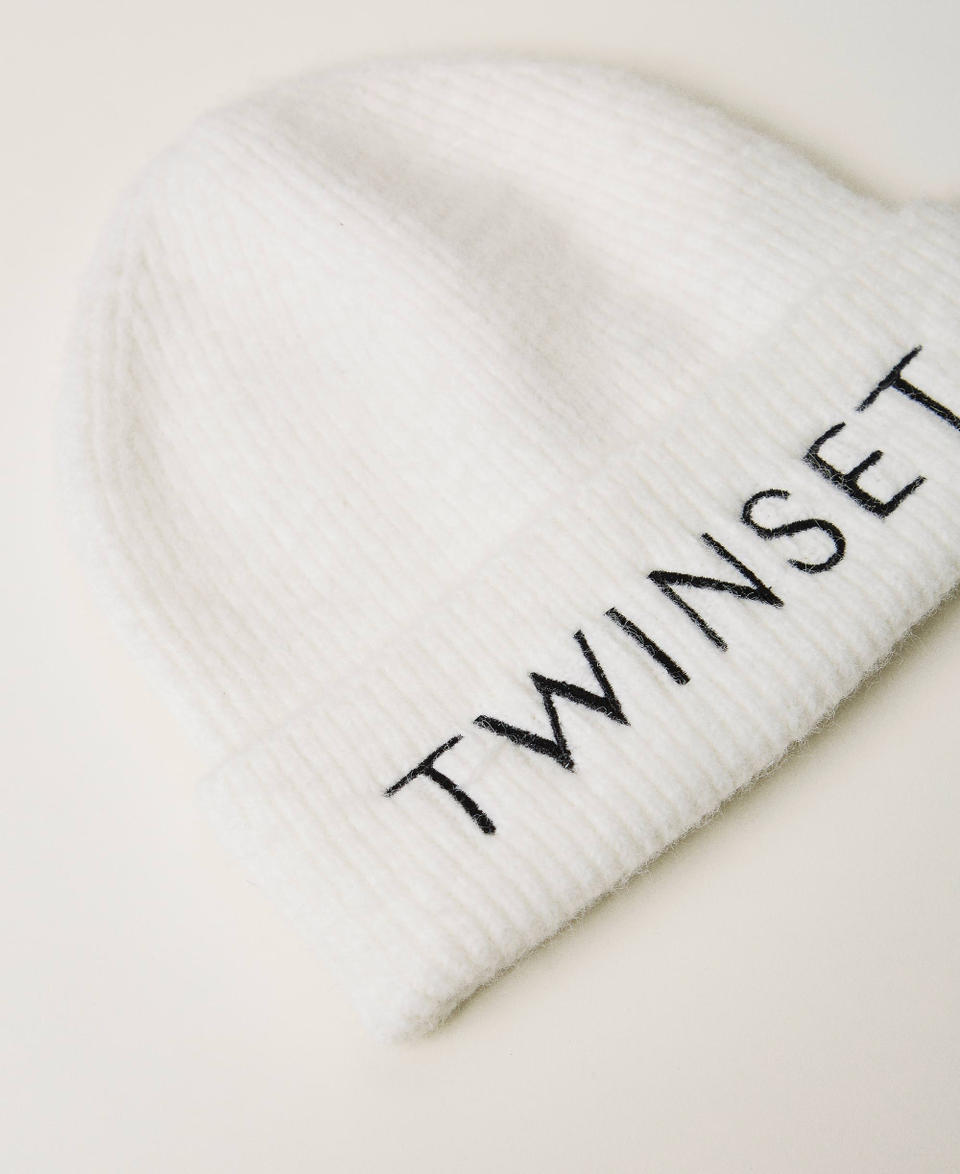 Twin Set Cuffia In Maglia Con Ricamo Logo