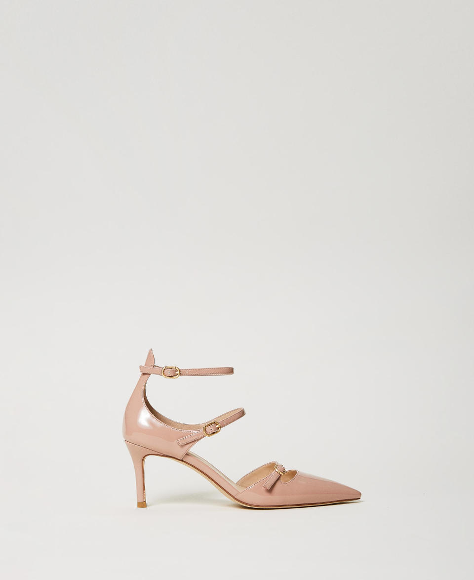 Twin Set Décolleté in vernice con cinturini