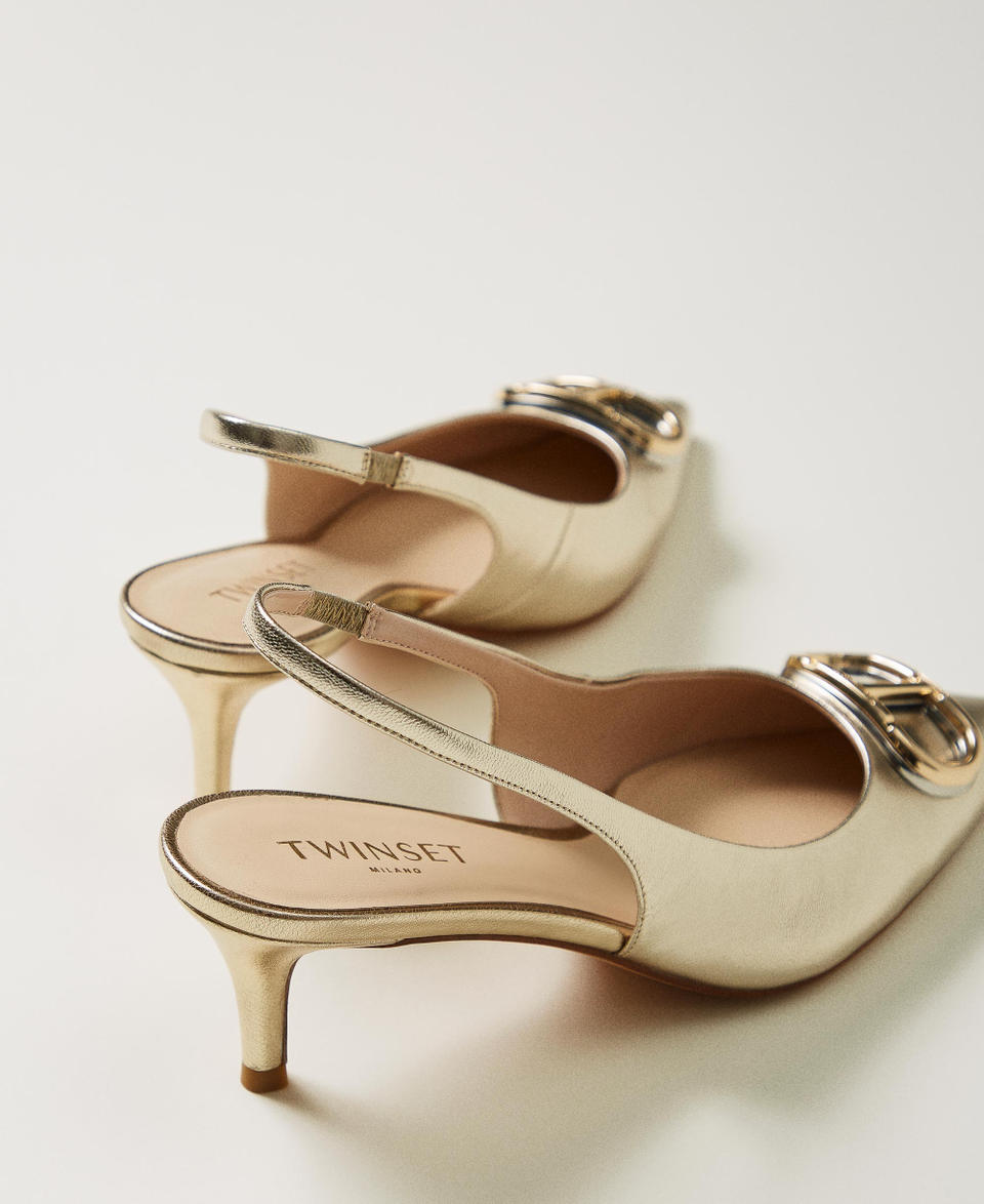 Twin Set Décolleté Sling Back Con Oval T