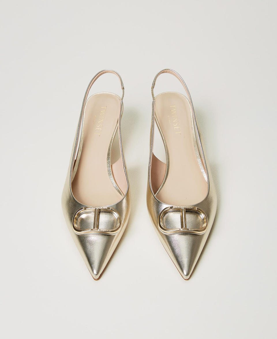 Twin Set Décolleté Sling Back Con Oval T