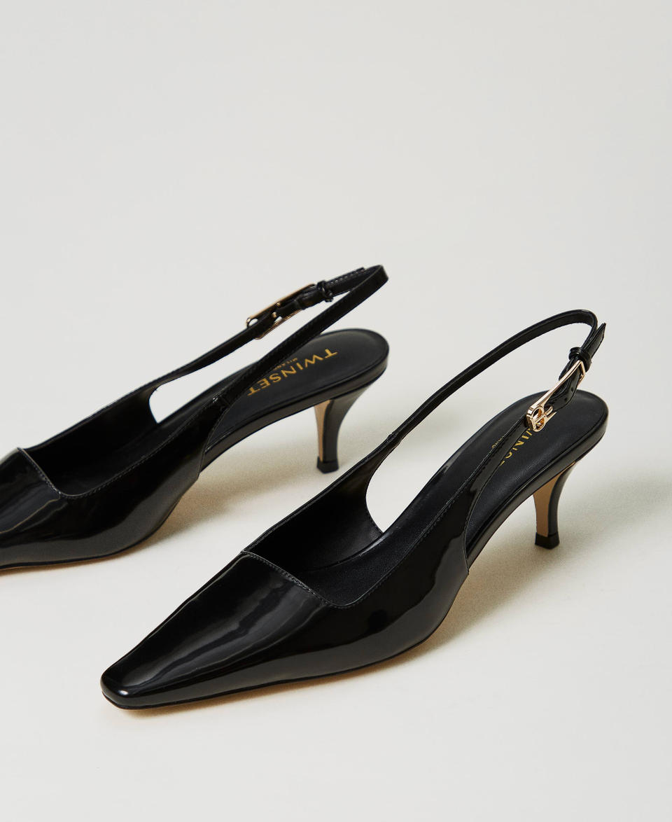 Twin Set Décolleté Sling Back In Vernice