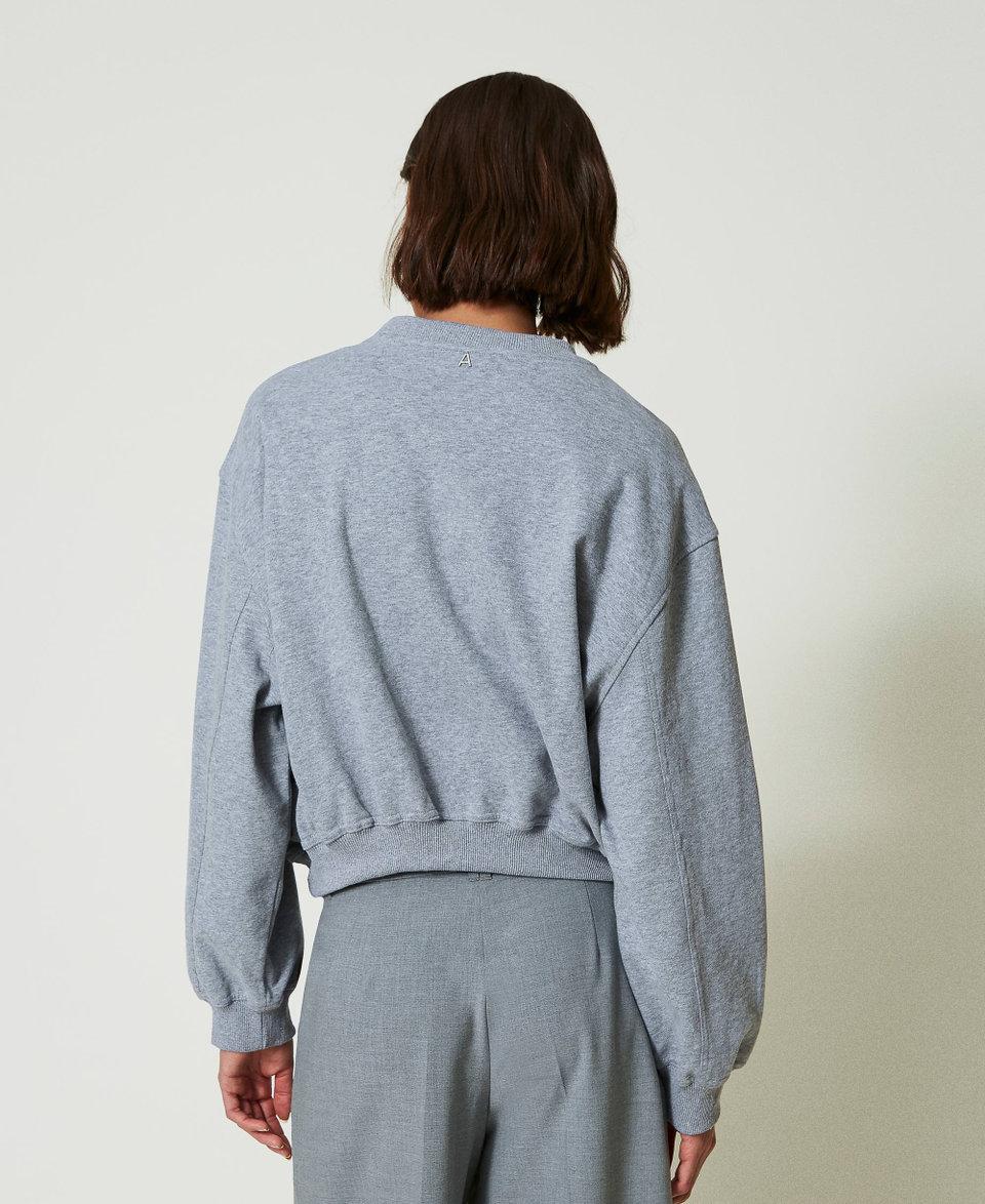 Twin Set Felpa Boxy Con Ricamo A Mano