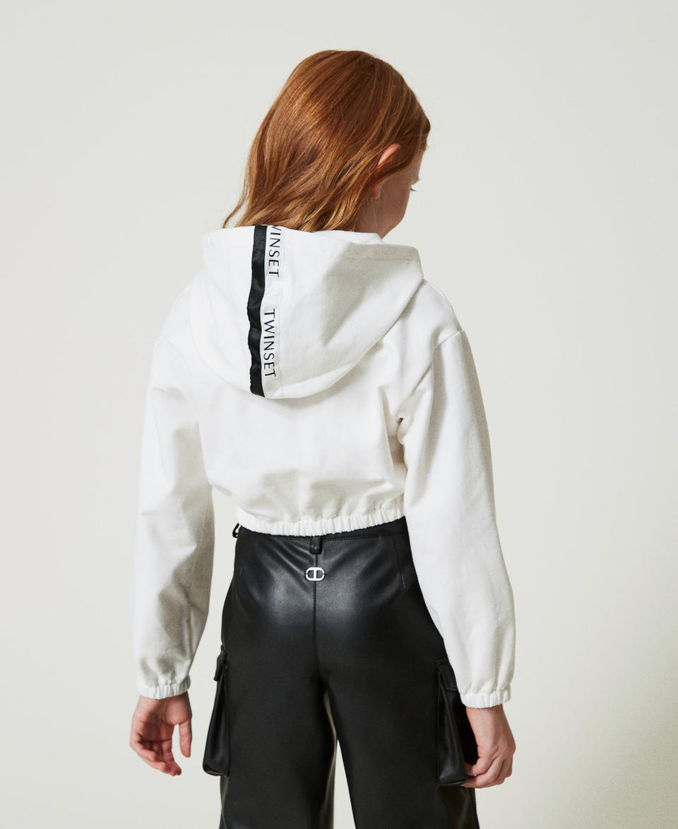 Twin Set Felpa Con Cappuccio E Oval T Ricamato