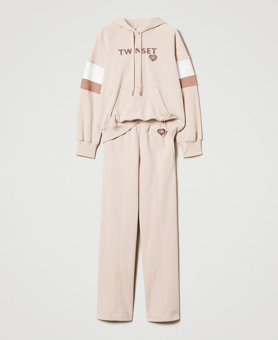 Twin Set Felpa Con Cappuccio E Pantaloni A Palazzo