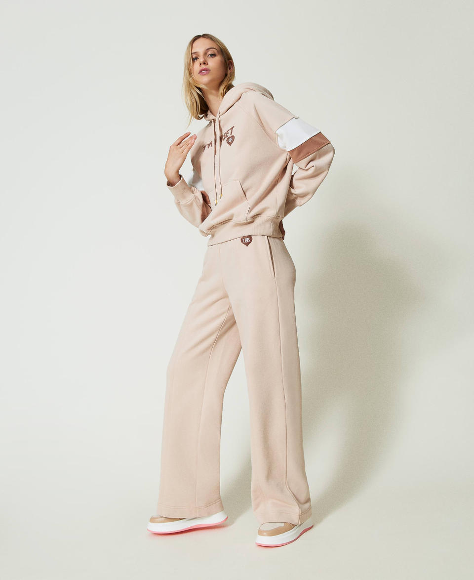Twin Set Felpa Con Cappuccio E Pantaloni A Palazzo