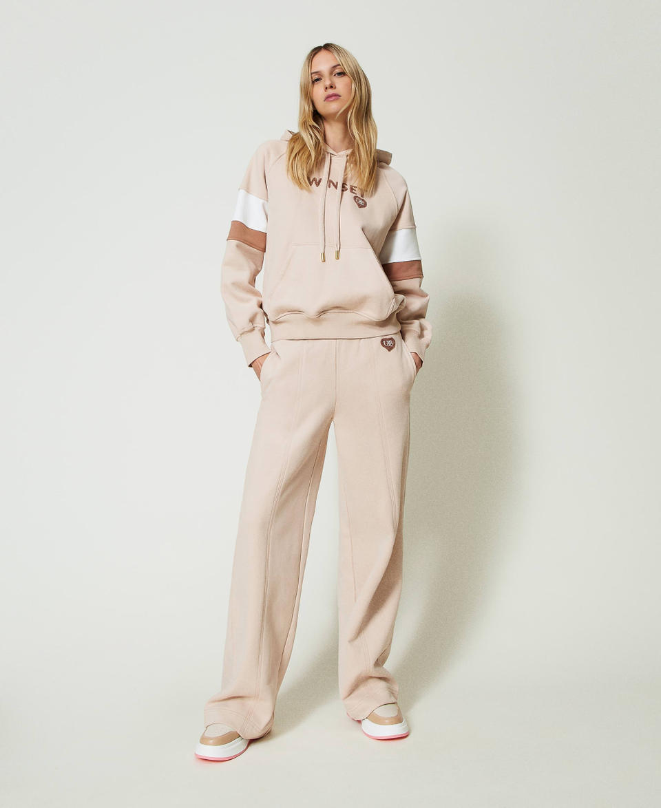Twin Set Felpa Con Cappuccio E Pantaloni A Palazzo