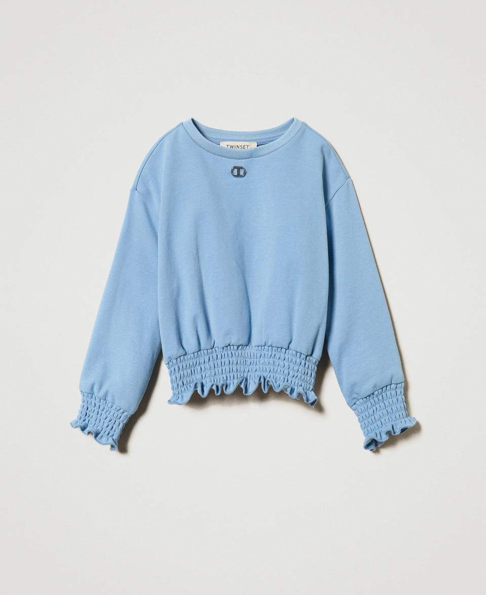 Twin Set Felpa Girocollo Con Punto Smock