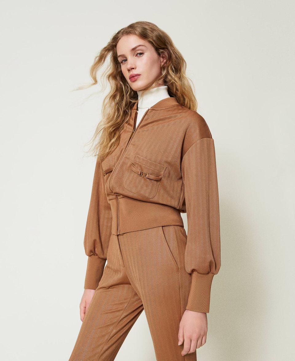 Twin Set Felpa In Tessuto Scuba Jacquard