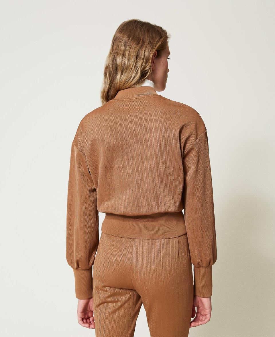 Twin Set Felpa In Tessuto Scuba Jacquard