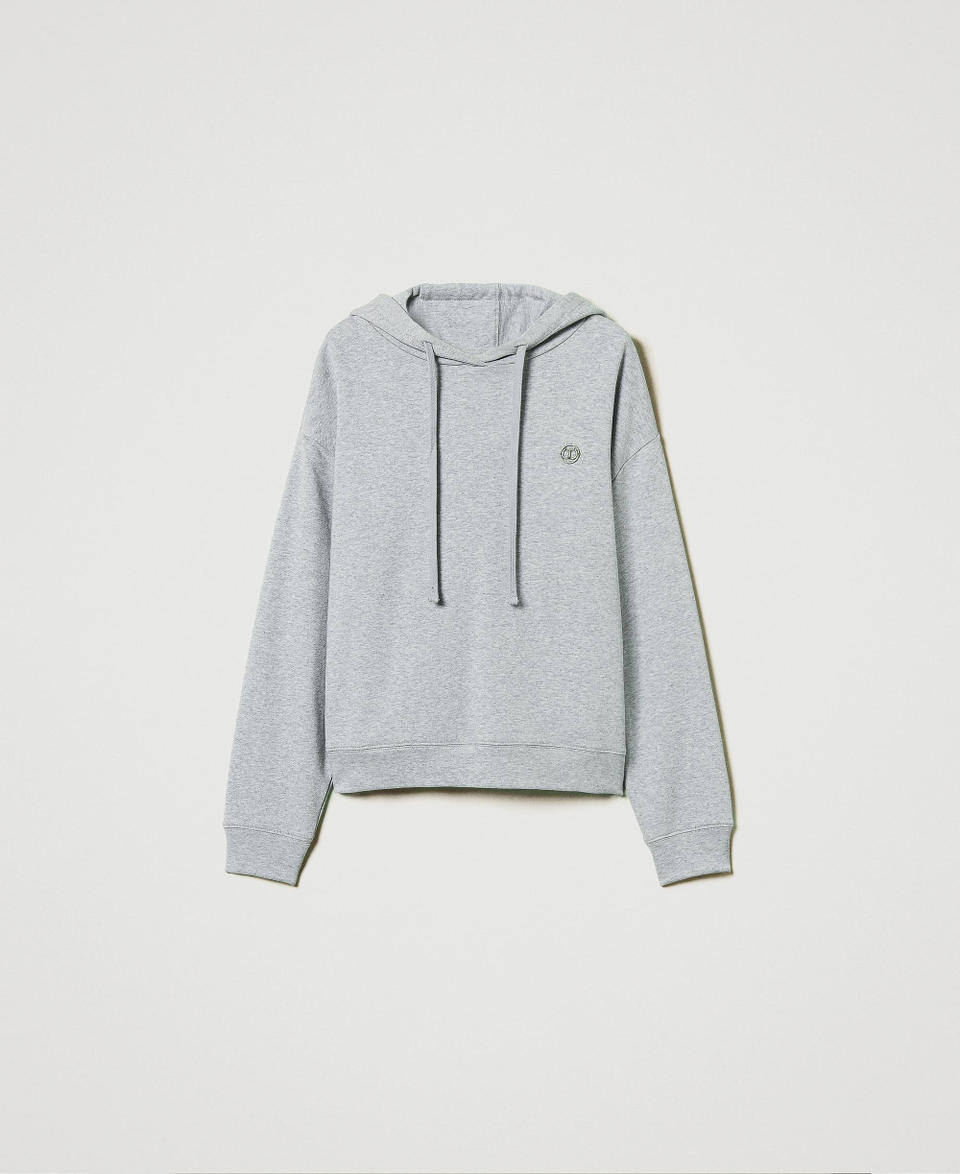 Twin Set Felpa Over Con Charm Oval T