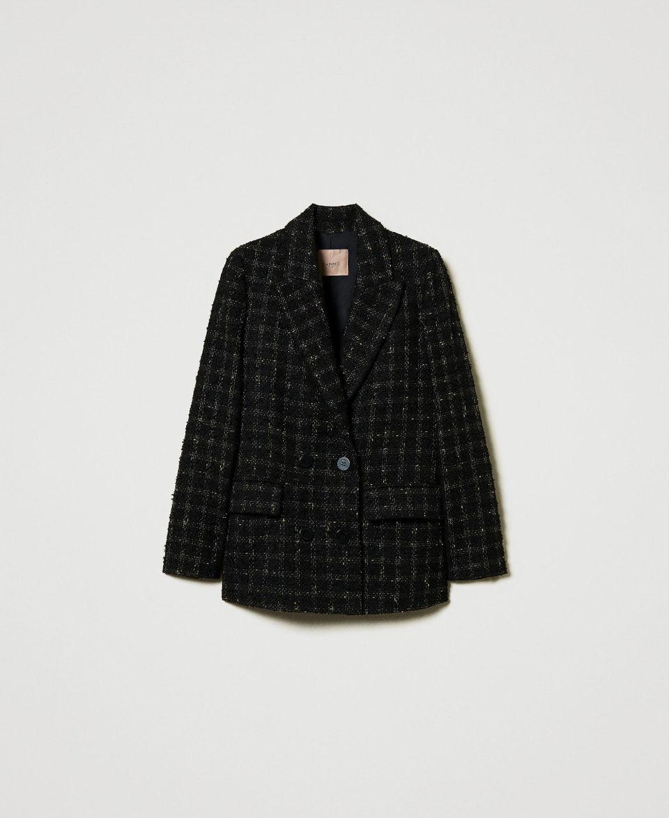 Twin Set Giacca Blazer Bouclé A Disegno Check