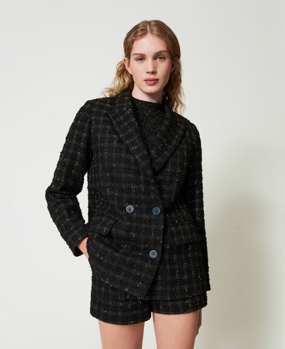 Twin Set Giacca Blazer Bouclé A Disegno Check