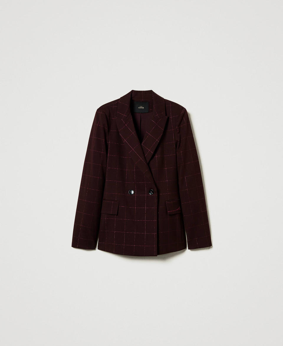 Twin Set Giacca Blazer Check Con Lurex