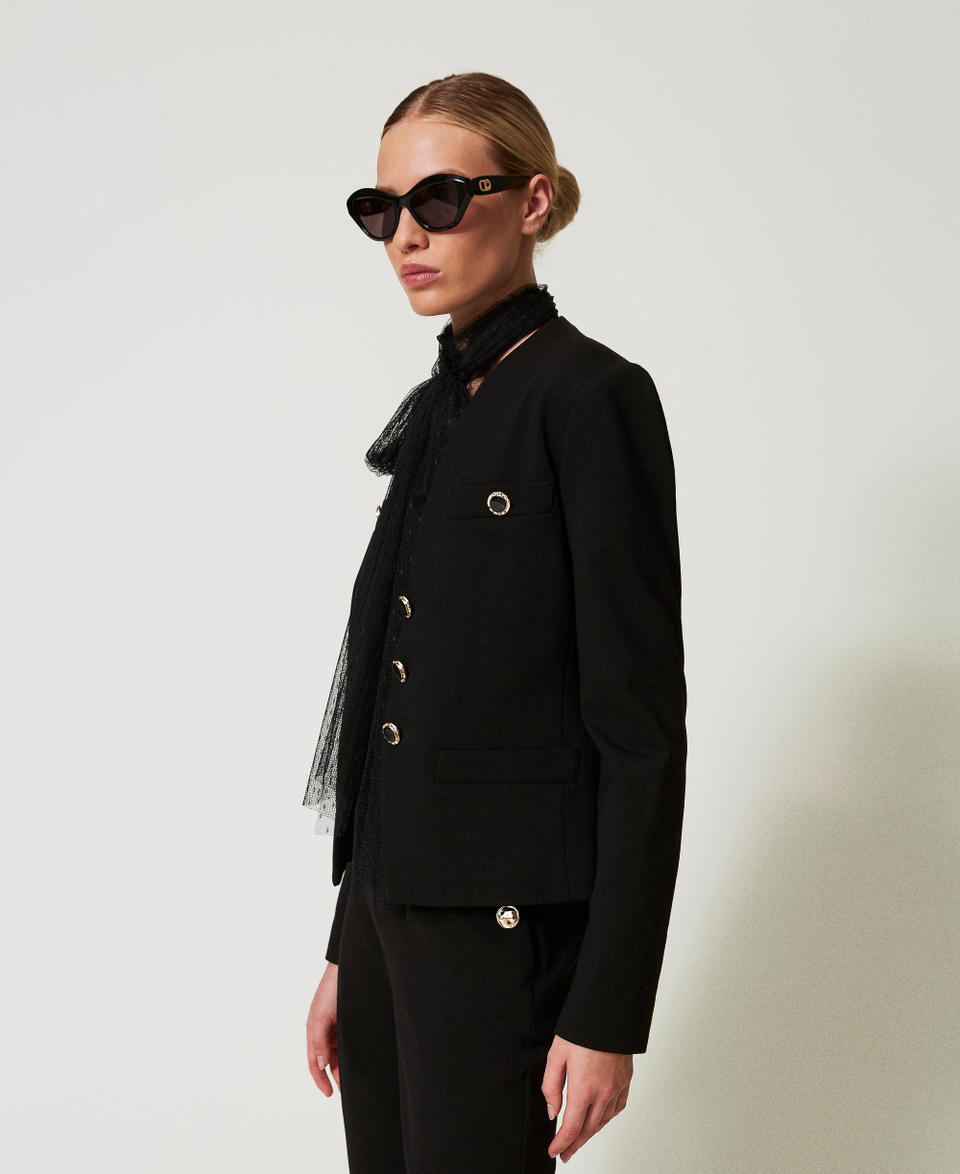 Twin Set Giacca Blazer Con Bottoni Gioiello