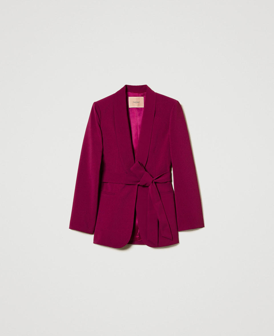 Twin Set Giacca Blazer Con Cintura E Catena Oval T