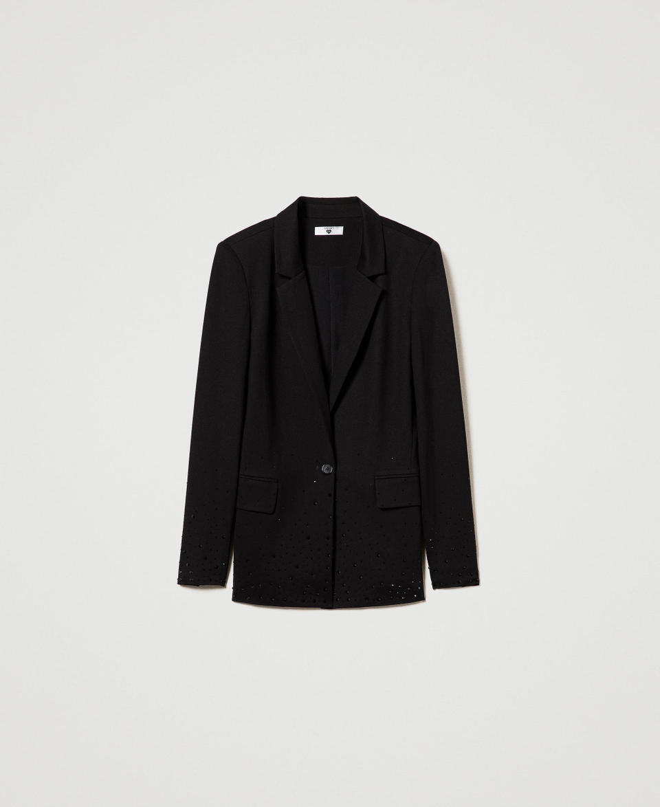 Twin Set Giacca Blazer Con Strass Dégradé