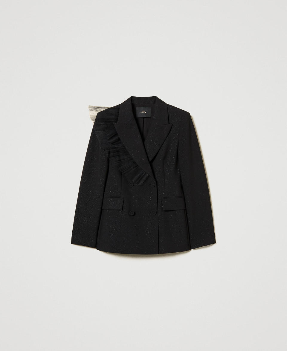 Twin Set Giacca Blazer Con Volant In Tulle