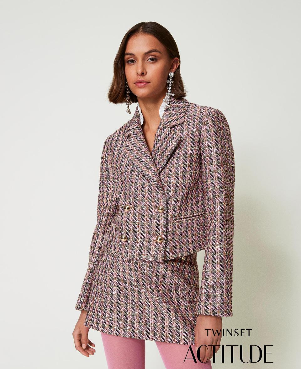 Twin Set Giacca blazer in bouclé e lurex