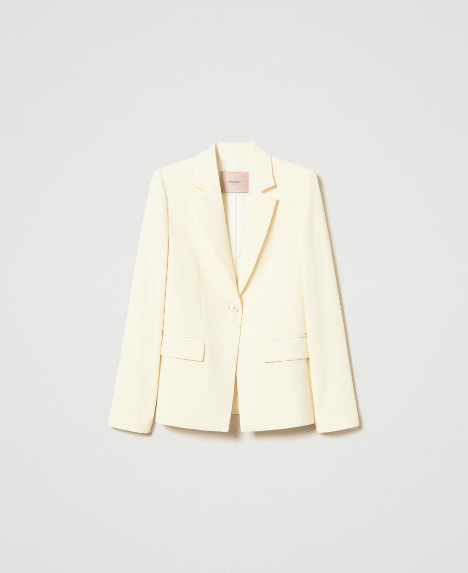 Twin Set Giacca Blazer In Crêpe Fluido
