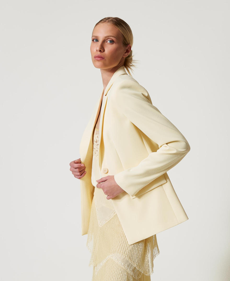 Twin Set Giacca Blazer In Crêpe Fluido